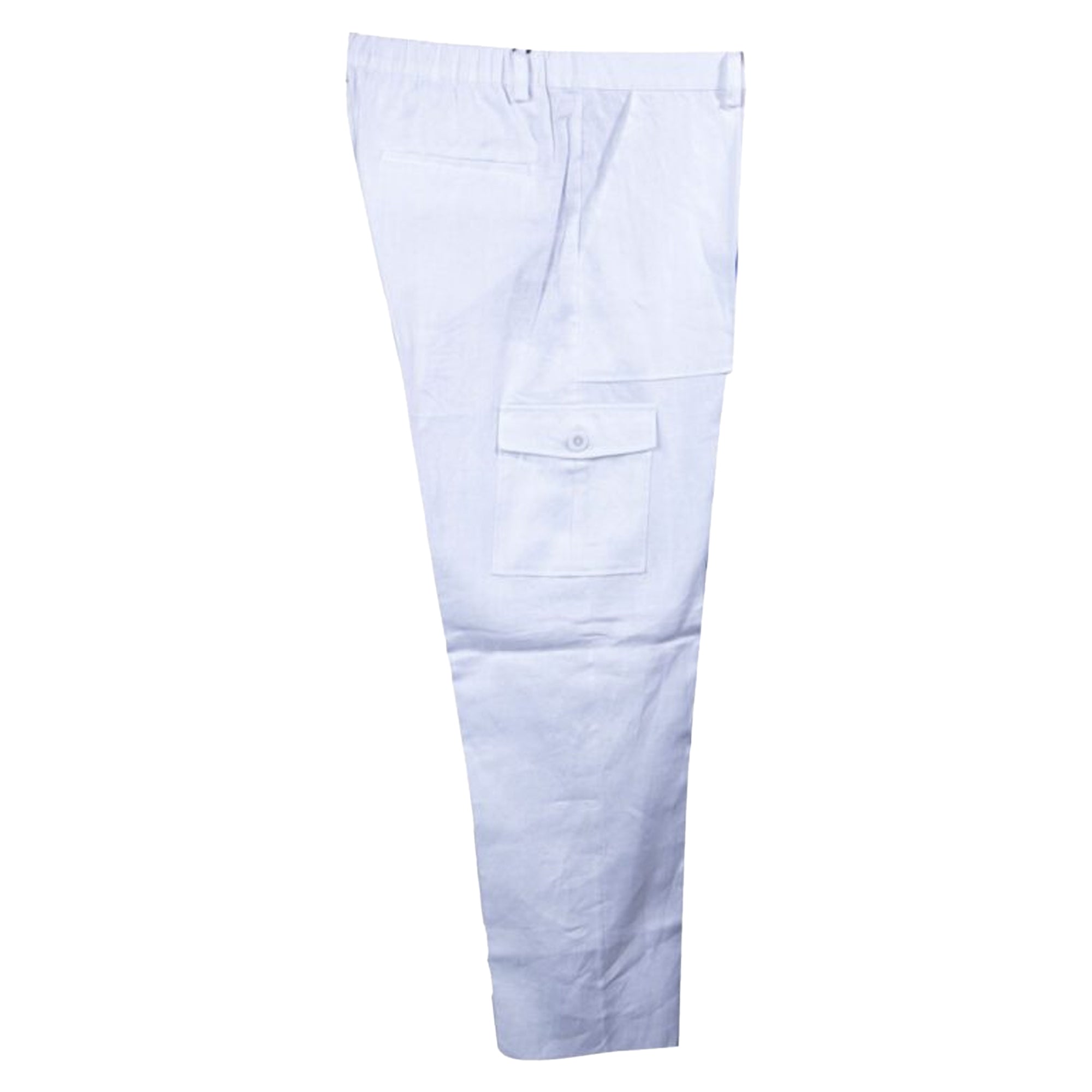 Prestige White Linen Cargo Pants