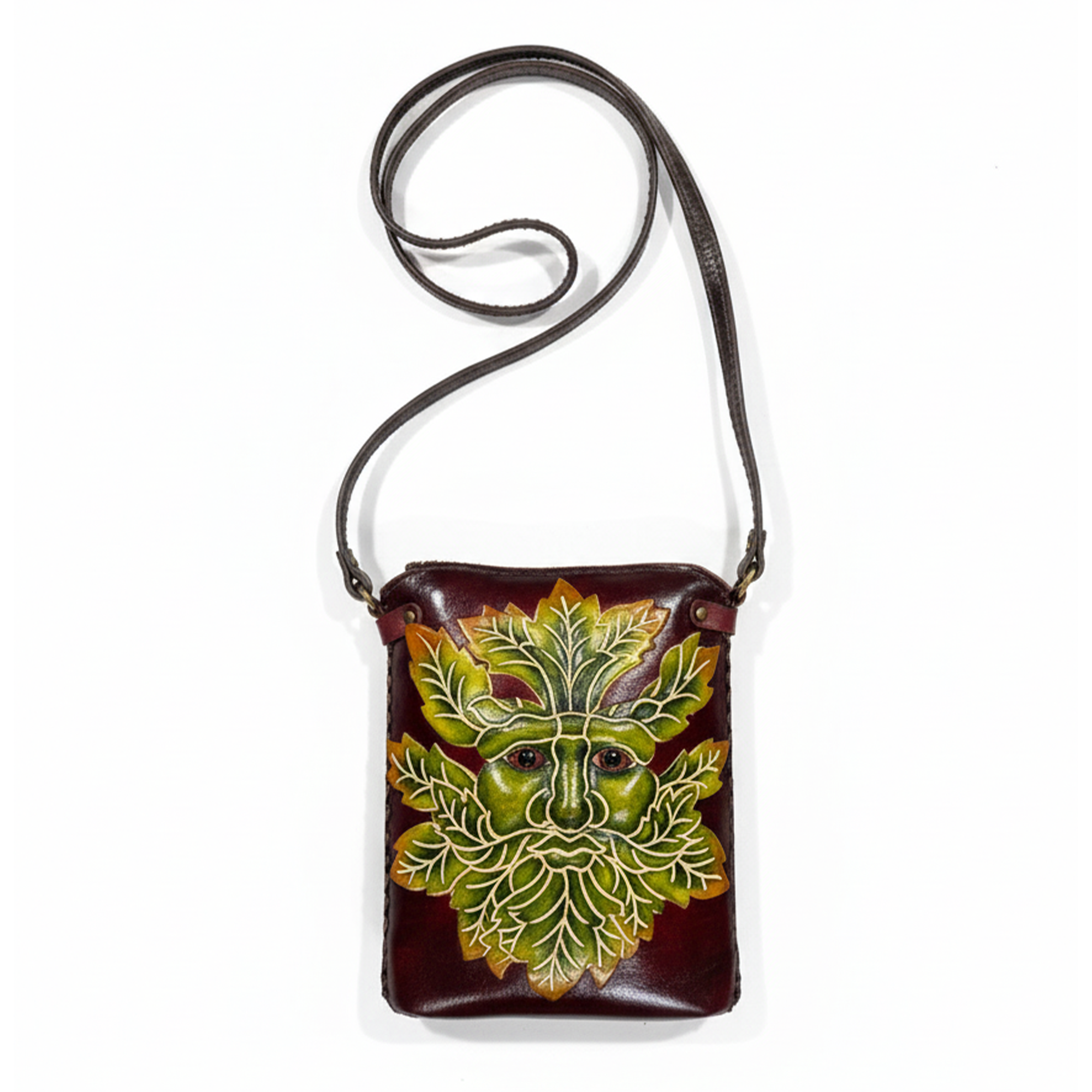 Kashani Handcrafted Leather Wise Mystical Tree Coin Purse