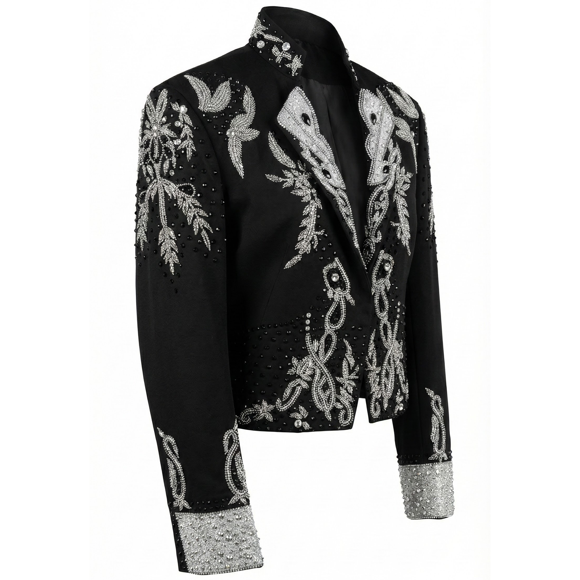 Kashani Women's Black / Silver Hyper Crystal Blazer