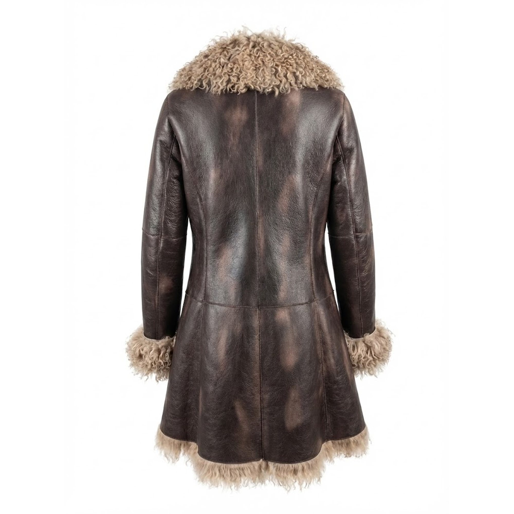 Kashani Women's Mongolian Lamb Lambskin Trench Coat