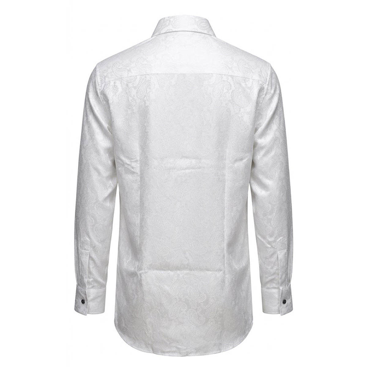 Leoni T824-1 White Paisley Button Up Shirt