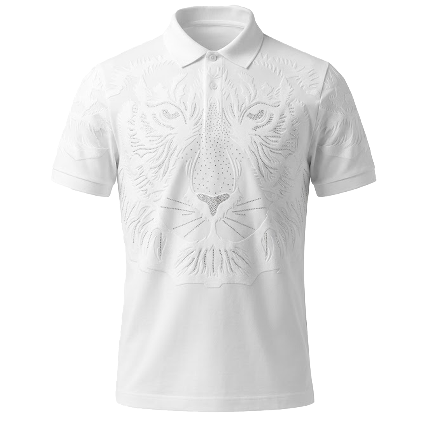 Tiger’s Wrath Embellished Polo WHITE