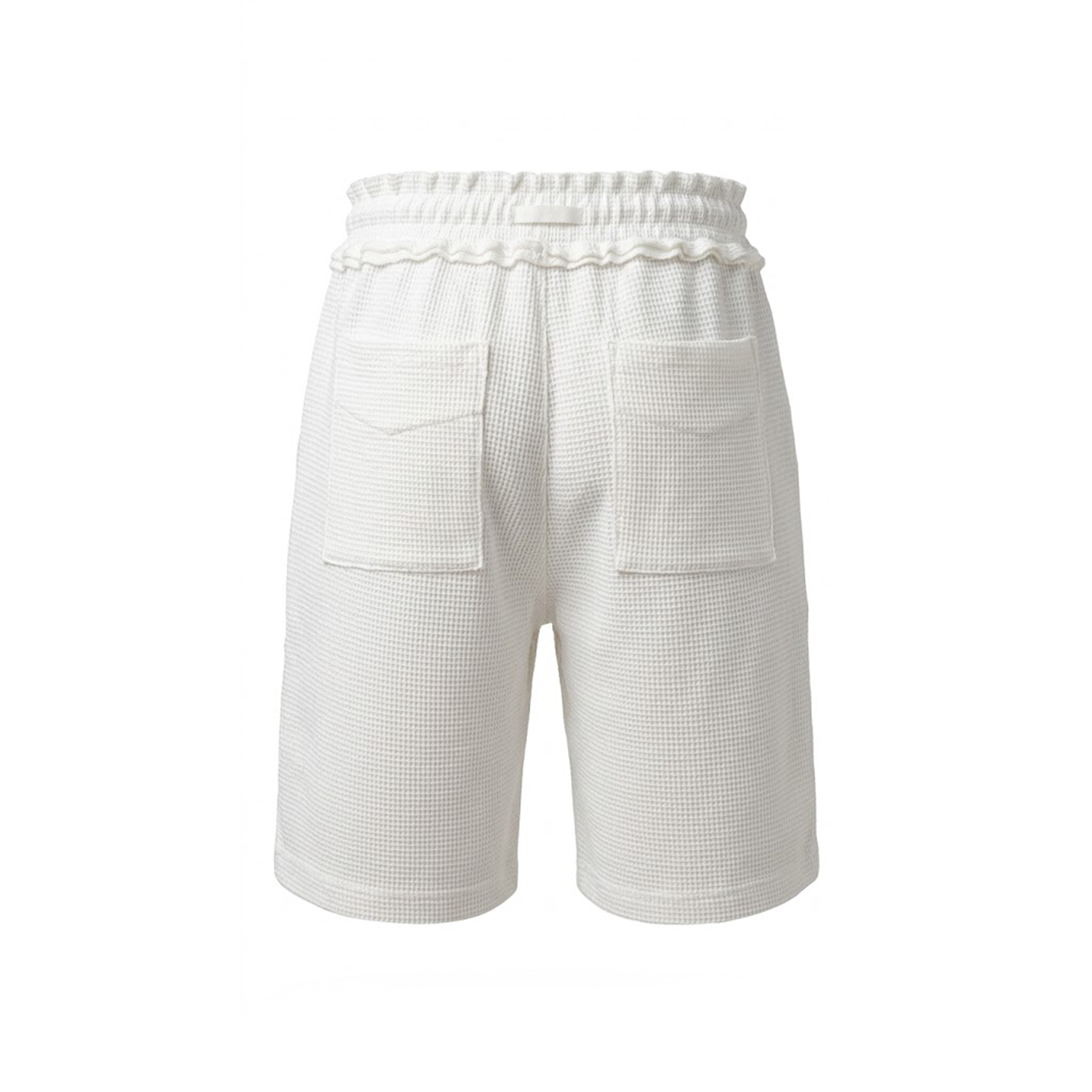 Voyage Studio White Waffle Knit Shorts