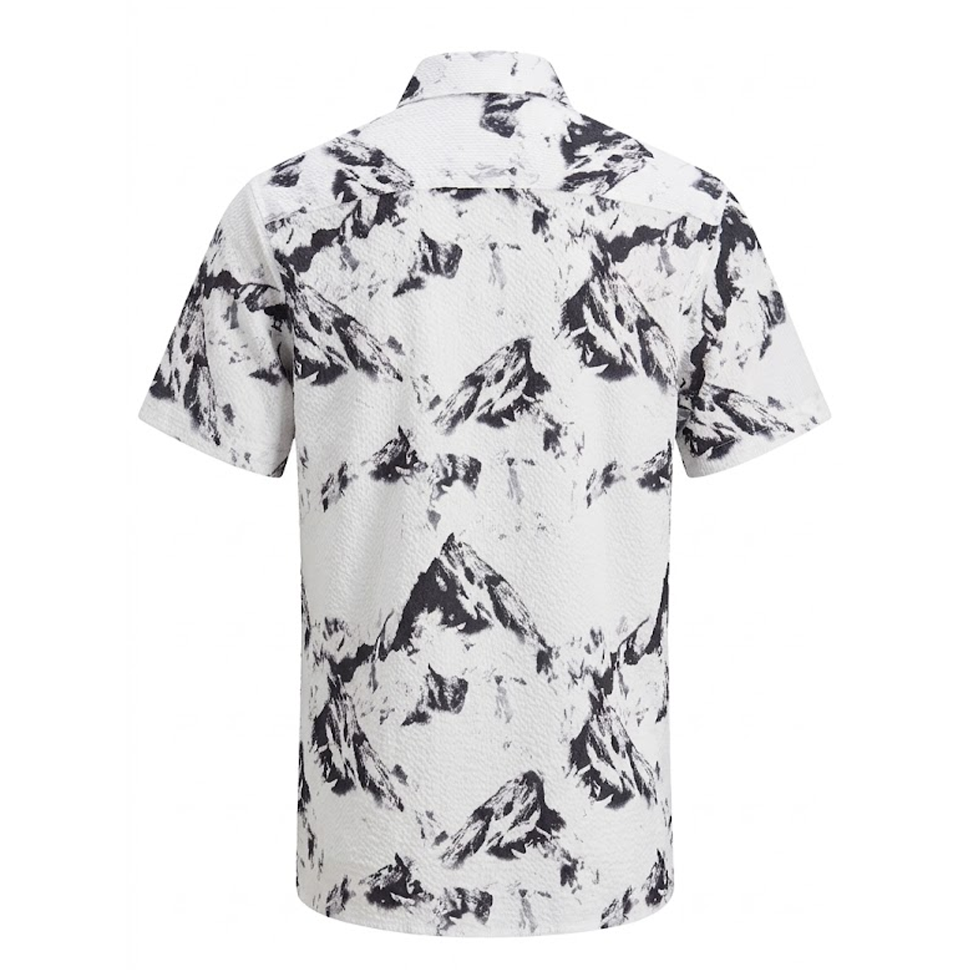 Suslo Couture White Marble Collar Shirt