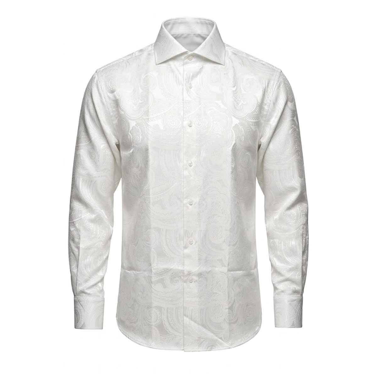 Leoni 349 White Paisley Button Up Shirt