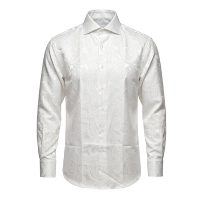 Leoni 349 White Paisley Button Up Shirt