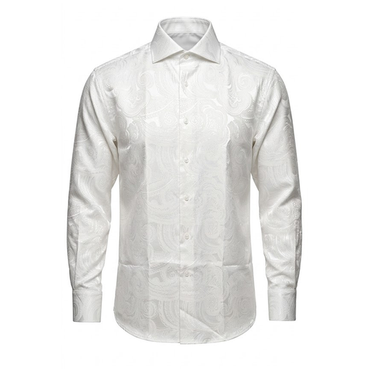 Leoni 349 White Paisley Button Up Shirt