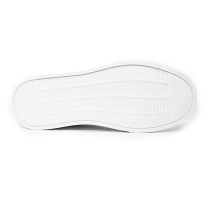 Faranzi white perforated leather low-top sneakers with grey suede trim