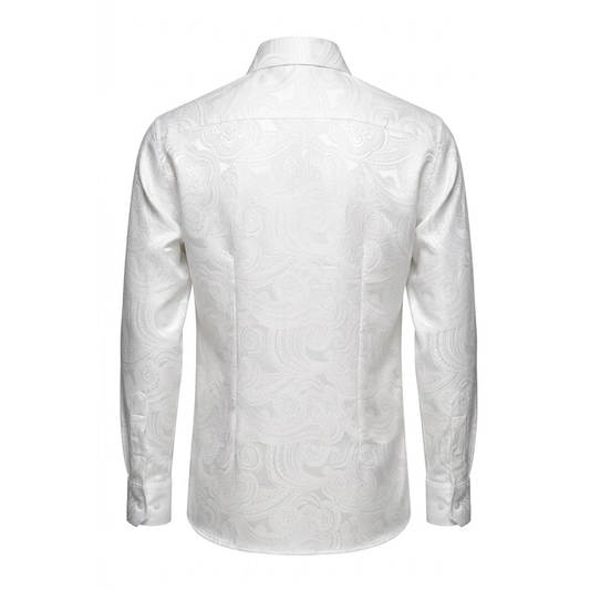 Leoni 349 White Paisley Button Up Shirt