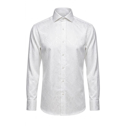 Leoni 477 White Paisley Button Up Shirt