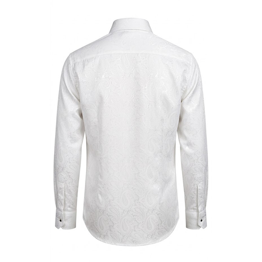 Leoni 477 White Paisley Button Up Shirt