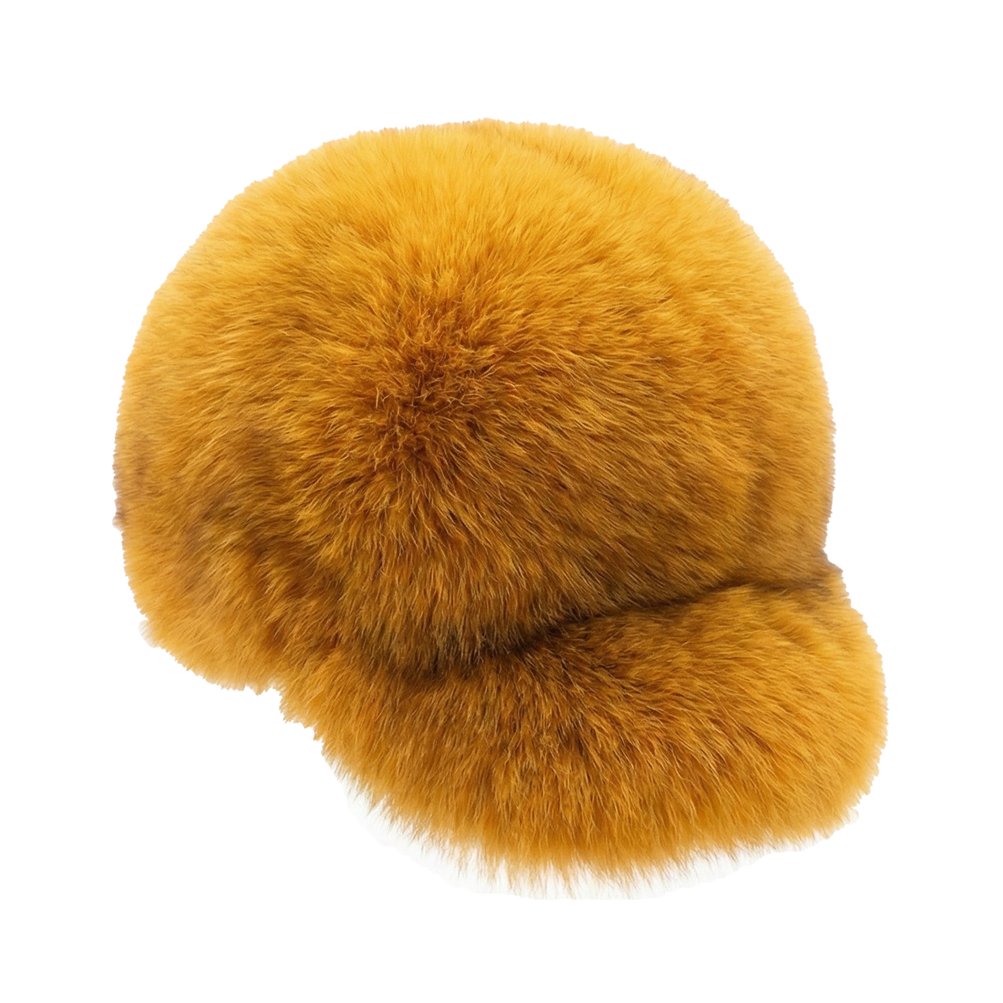 Kashani Yellow Oversized Fox Fur Hat