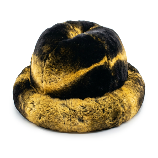 Kashani Men's Yellow Rex Rabbit Fur Top Hat