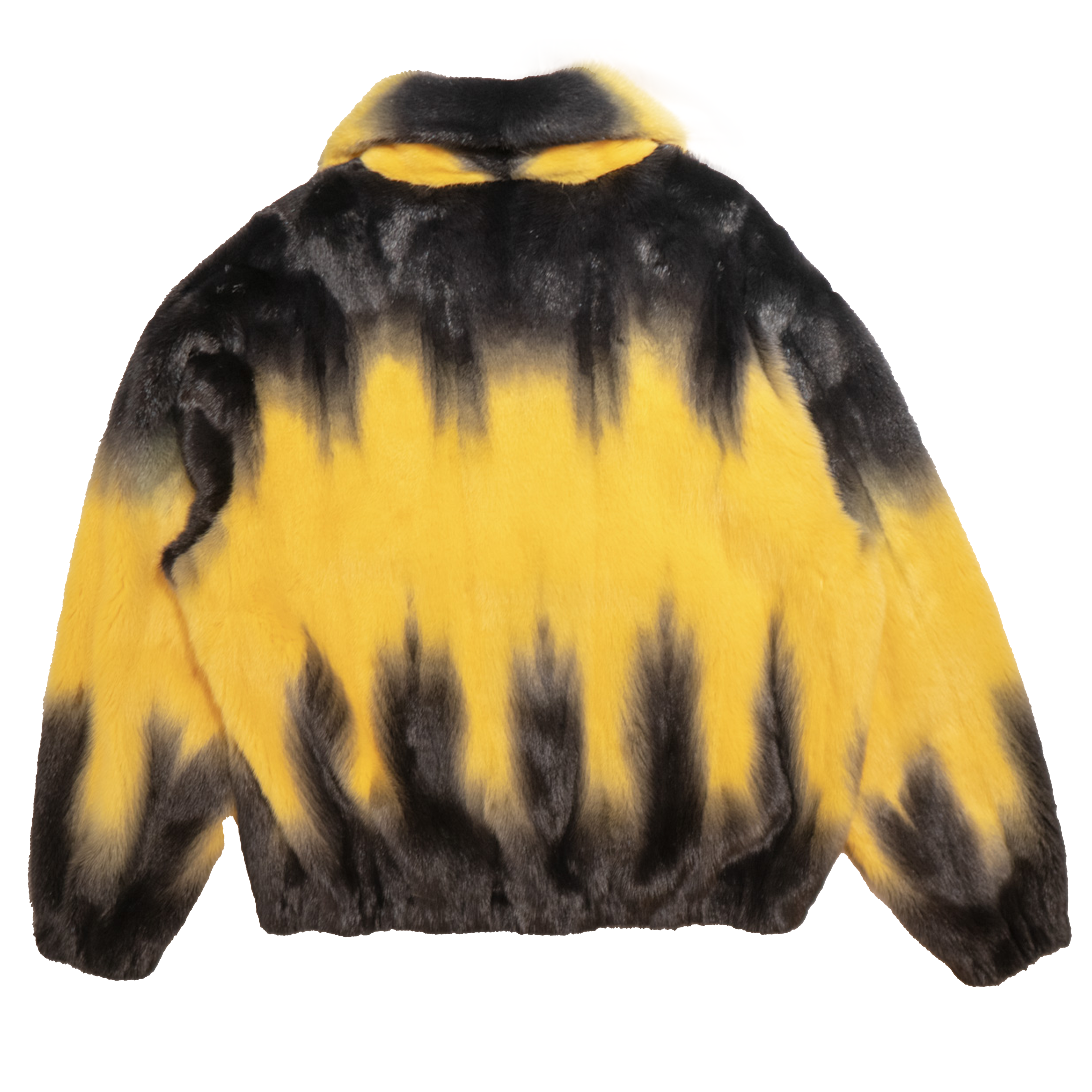 Kashani Black / Yellow Full Mink Fur Bomber Jacket - Dudes Boutique