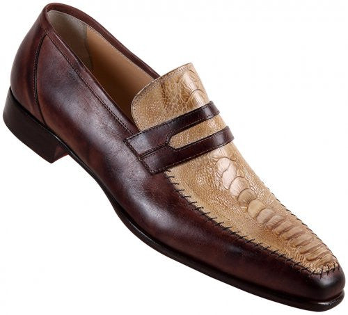 Mauri - '1033' Ostrich Leg/Calf Penny Loafer - Dudes Boutique