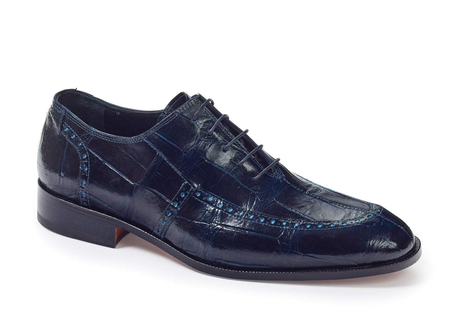 Mauri - 4869 Sammartino Alligator Oxfords Wonder Blue - Dudes Boutique