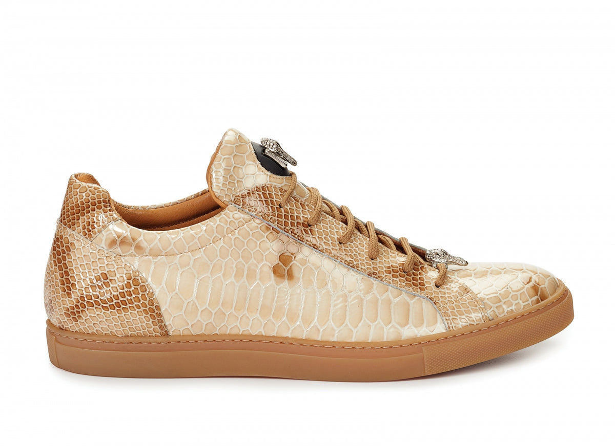Mauri - 8825 Patent Leather Python Sneakers - Dudes Boutique