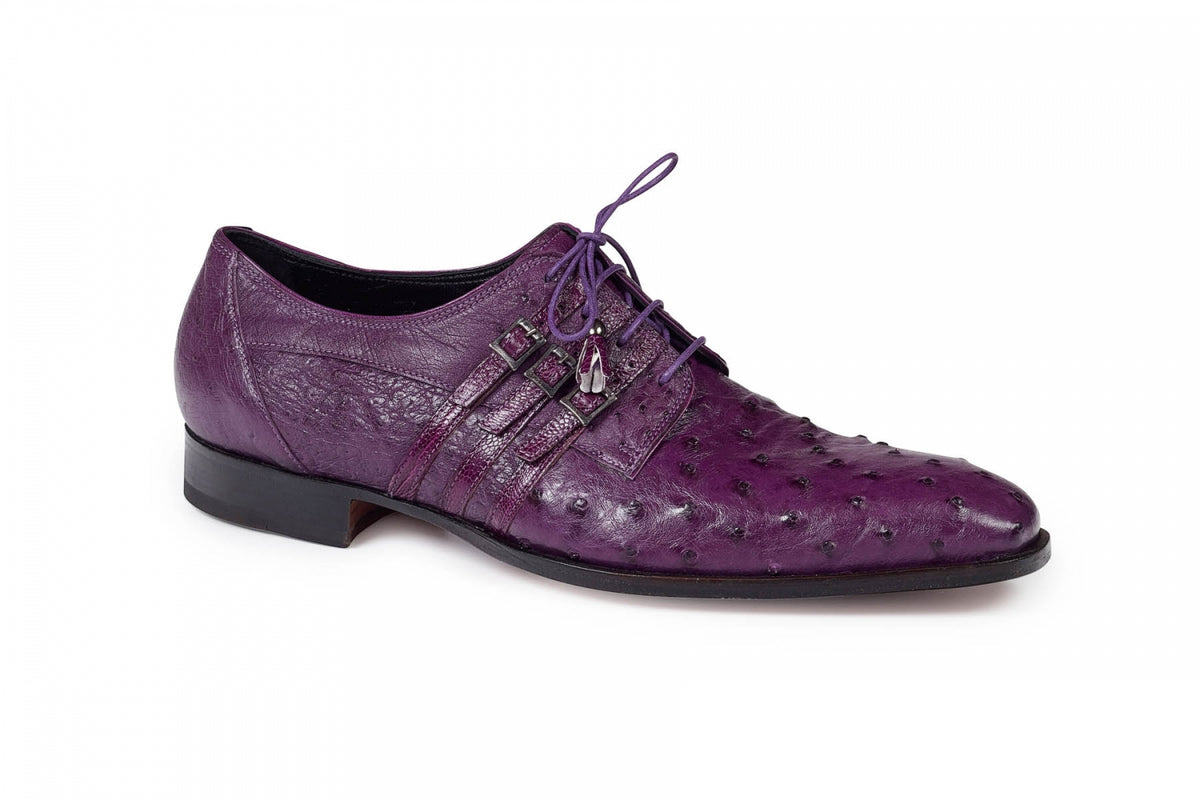 Mauri - 4820 Purple Ostrich Body & Leg Dress Shoes - Dudes Boutique