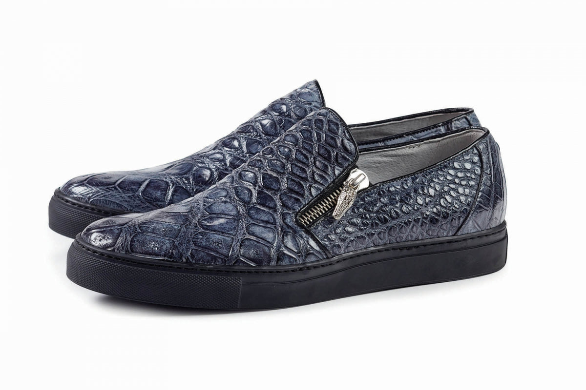 Mauri - 8508 Grey Alligator Body Sneaker - Dudes Boutique