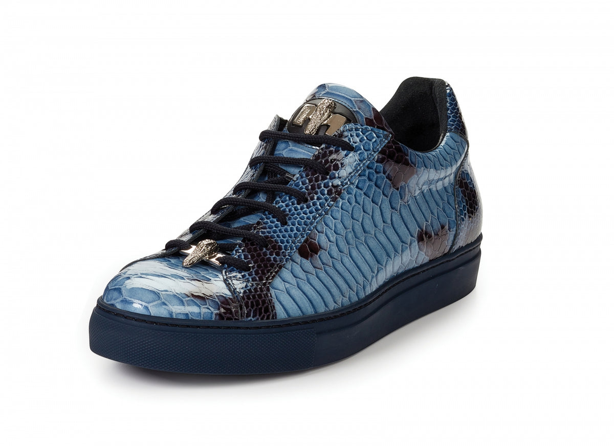 Mauri - 8825 Patent Leather Python Sneakers - Dudes Boutique