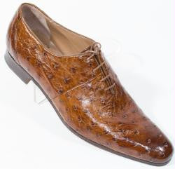 Mauri - "1067 Clemente" Hand Painted Ostrich Dress Shoe - Dudes Boutique