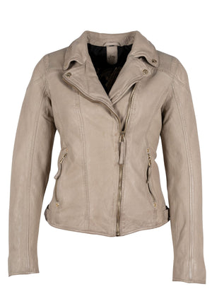 Mauritius Ladies Raizel Leather Jacket, Light Beige - Dudes Boutique