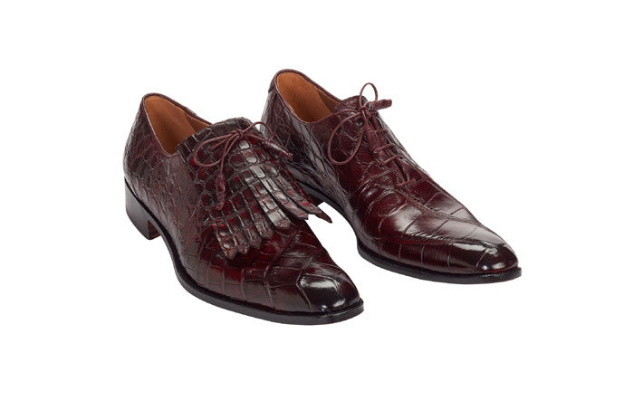 Mauri - 1078 "Bligny" Hand-Painted Burgundy Dress Shoe - Dudes Boutique