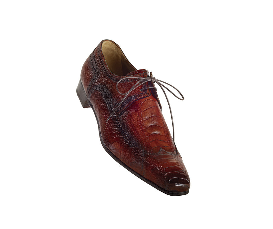 Mauri - "1143 Bon Vivant" All Over Ostrich Leg Lace Up - Dudes Boutique