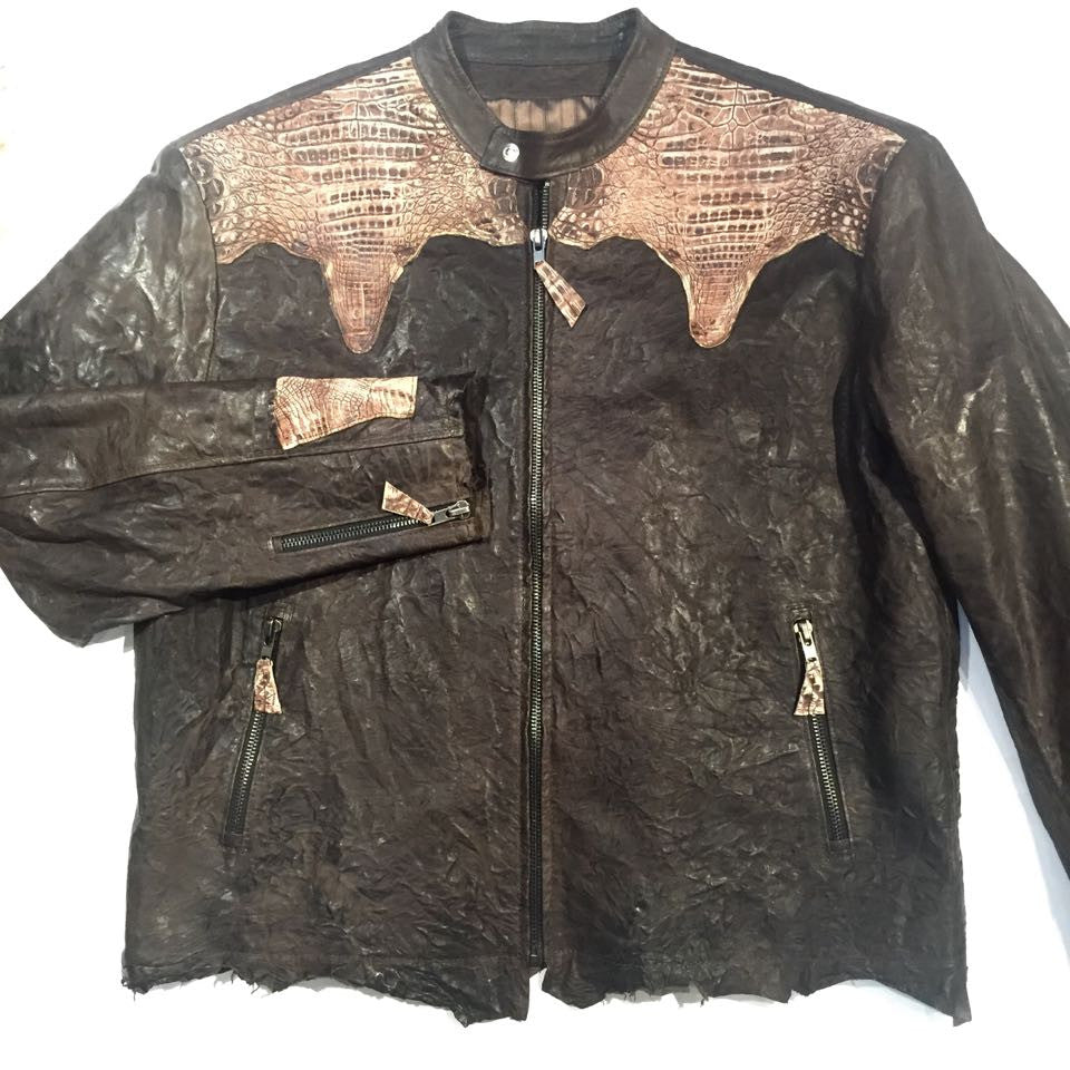 G-Gator Lambskin/Crocodile Custom-Made Jacket - Dudes Boutique