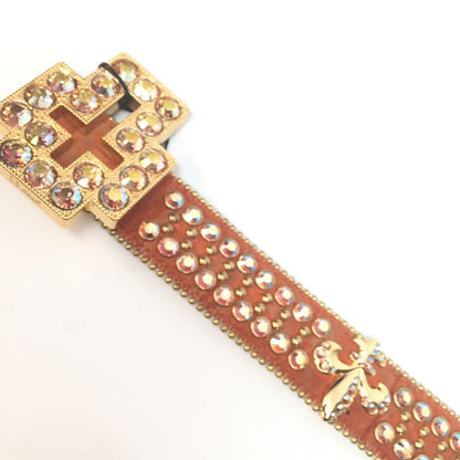 b.b. Simon 2565 "King's Cross" Gold Plated Cross Belt - Dudes Boutique