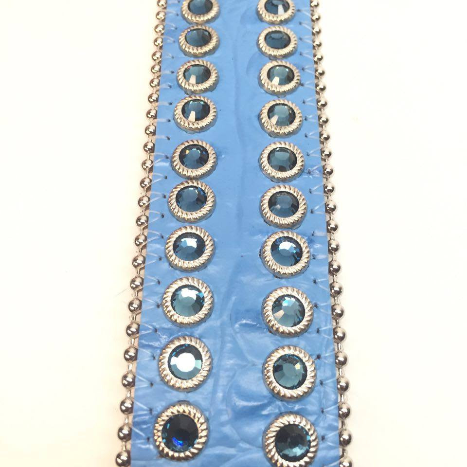 b.b. Simon Ocean Steal Floral Crystal Belt - Dudes Boutique