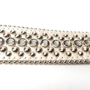 b.b. Simon Silver Lizard Crystal Belt - Dudes Boutique