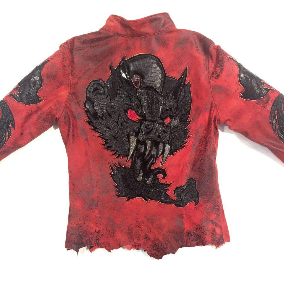 Kashani 'Monster' Red Python & Stingray Jacket - Dudes Boutique