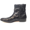 Mauri 4390 Nicotine Ostrich Quill & Mink Fur Ankle Boots - Dudes Boutique