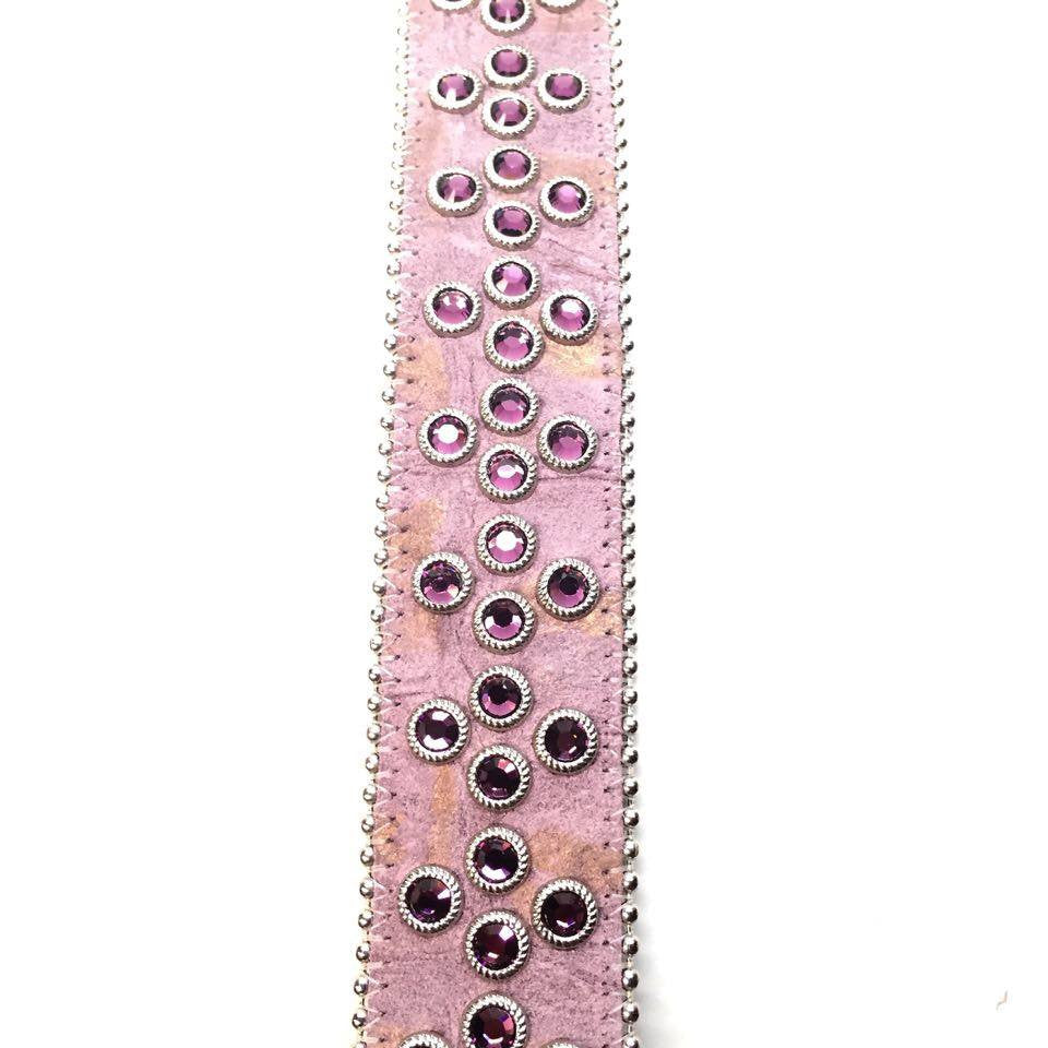 b.b. Simon Leather Cross Pattée Crystal Belt - Dudes Boutique