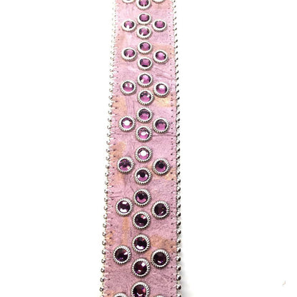 b.b. Simon Leather Cross Pattée Crystal Belt - Dudes Boutique