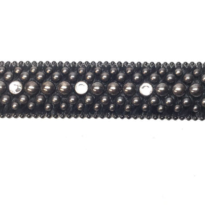 b.b. Simon Black Pony Hair Crystal Belt - Dudes Boutique