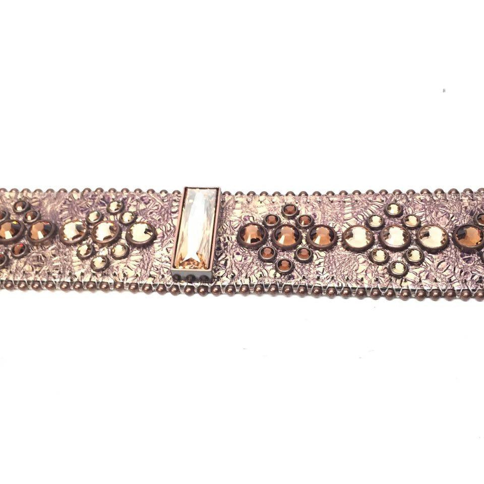 b.b. Simon Bronze Block Crystal Belt - Dudes Boutique