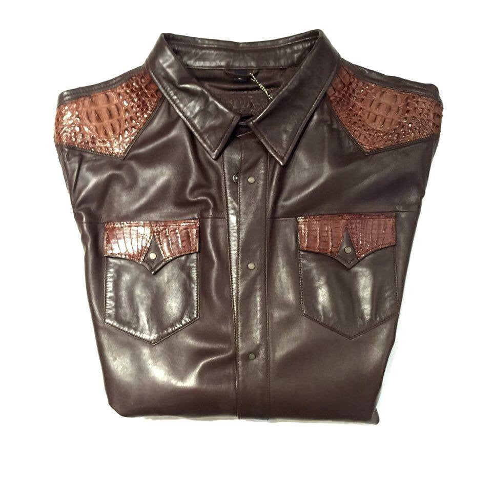G-Gator - Alligator/Lambskin Button-Up Shirt - Dudes Boutique