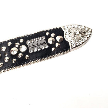 b.b. Simon Pony Fleur-De-Lis Crystal Belt - Dudes Boutique