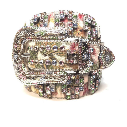 b.b. Simon Royal Pony Cross Crystal Belt - Dudes Boutique