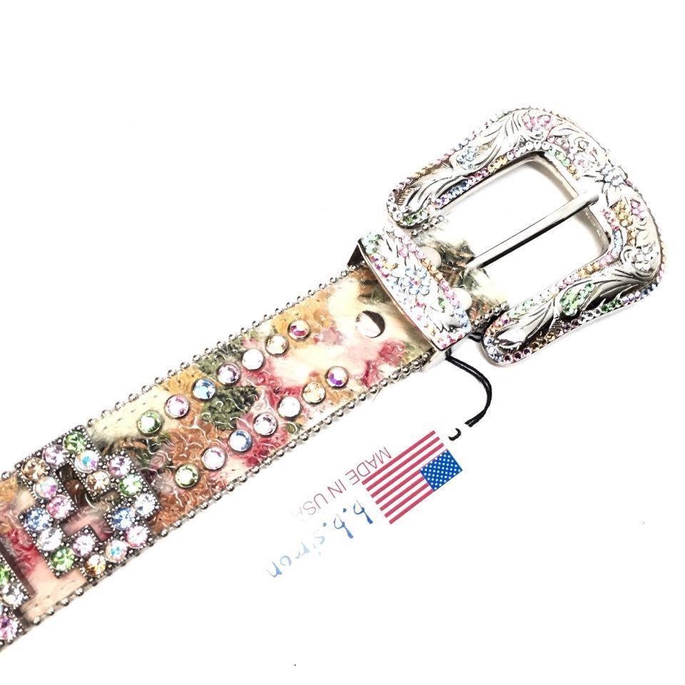 b.b. Simon Royal Pony Cross Crystal Belt - Dudes Boutique