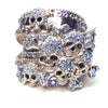 b.b. Simon Metallic Skull Crystal Belt - Dudes Boutique