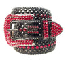b.b. Simon Black & Red Fully Loaded Crystal Belt - Dudes Boutique