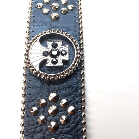 b.b. Simon Ocean Cross Crystal Belt - Dudes Boutique