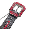 b.b. Simon Black & Red Fully Loaded Crystal Belt - Dudes Boutique