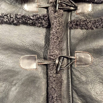 Jakewood Black Duffle Mink Shearling Coat - Dudes Boutique