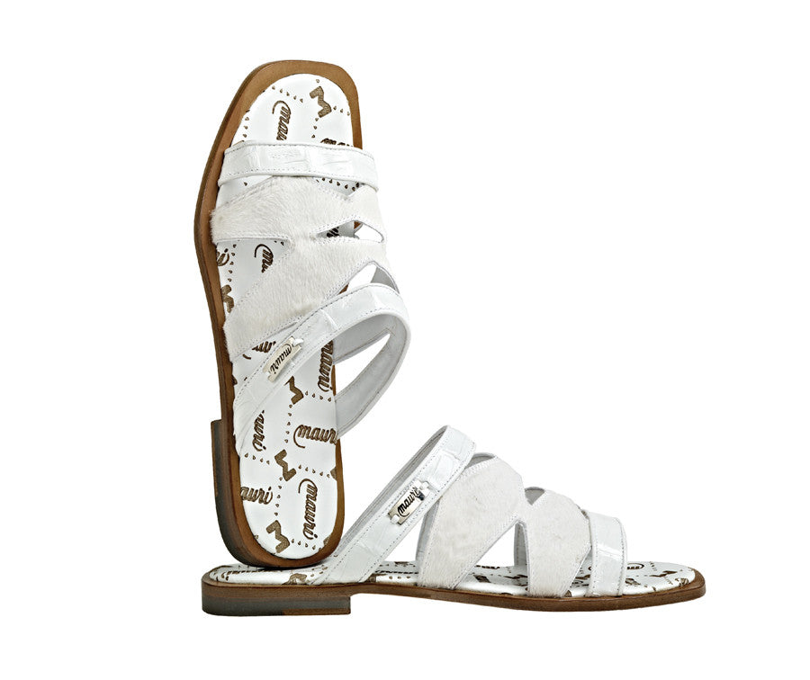 Mauri - "1492 Gulf" Crocodile/Pony Hair Sandals - Dudes Boutique