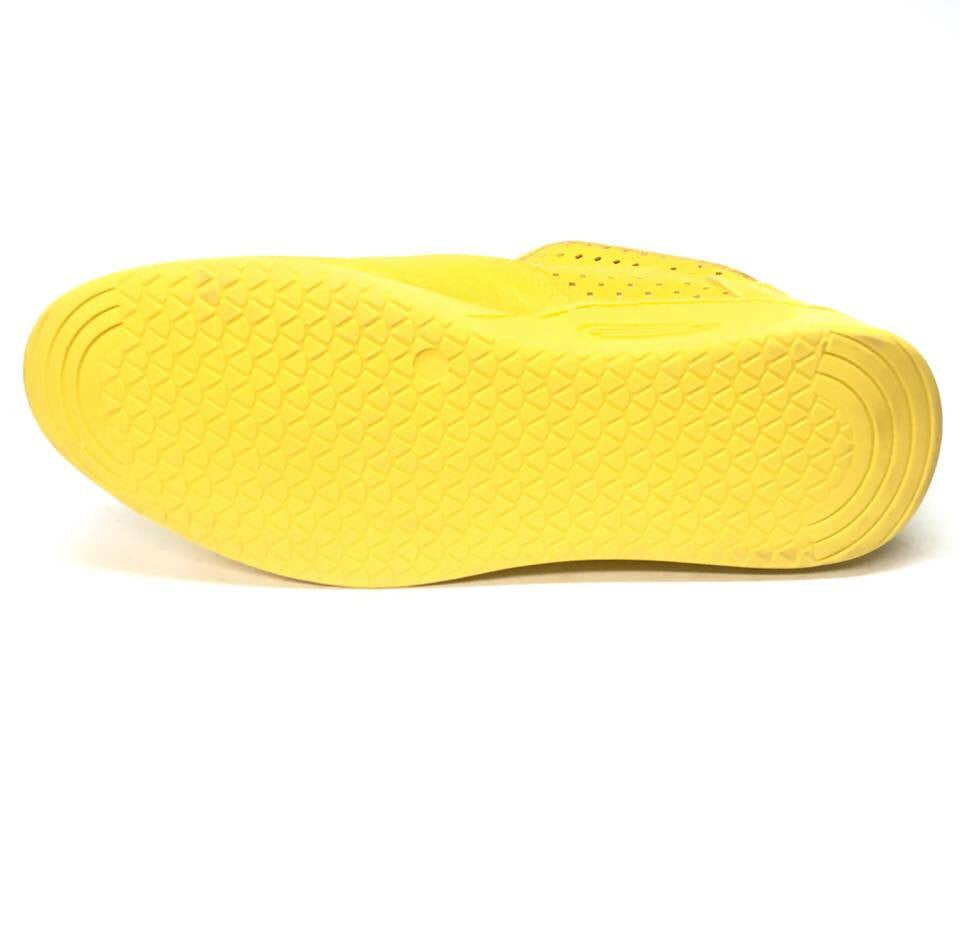 Mauri M770 Yellow Crocodile Perforated Nappa  Leather Sneakers - Dudes Boutique