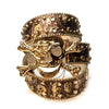 b.b. Simon "Majestic Gold Skull" Crystal Belt - Dudes Boutique